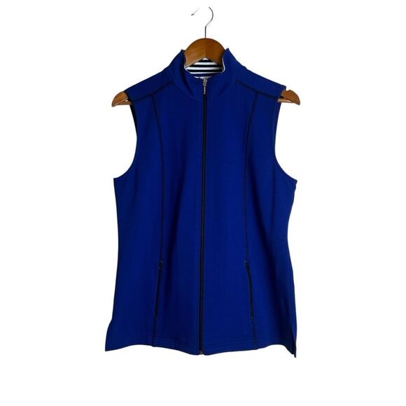 Allison Daley blue full zip vest. Size small - Picture 1 of 7